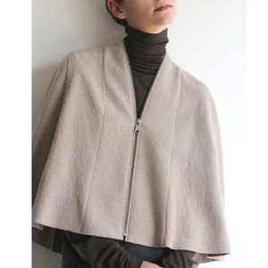 Wool Zip Up Cape